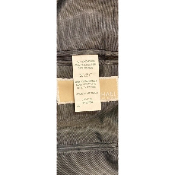 Michael Kors 40 L sport suit jacket blazer gingham black check Macy's Men Store - Picture 6 of 16